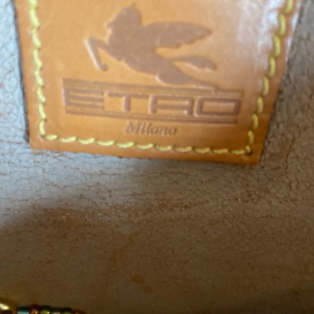 Etro Coated Canvas and Leather Bag